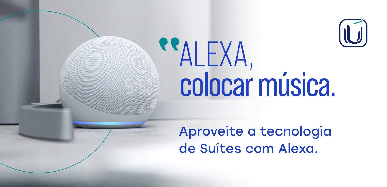 Alexa, colocar música. Aproveite a tecnologia de suítes com a Alexa.